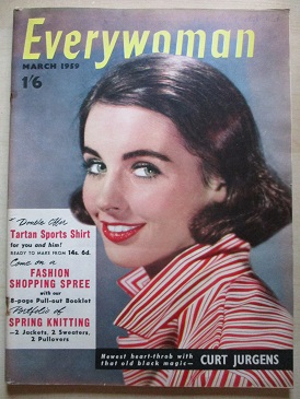 EVERYWOMAN magazine, March 1959 issue for sale. JOSEPHINE BELL, EILEEN HERBERT JORDAN, WILLIAMS FORE