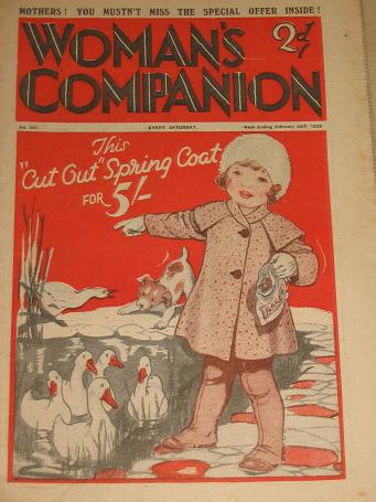 WOMANS COMPANION magazine, February 20 1932 issue for sale. PAPER FOR MARRIED WOMEN. Birthday gifts 