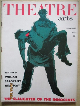 THEATRE ARTS magazine, November 1952 issue for sale. GARDNER LEAVER. Original U.S. publication from 