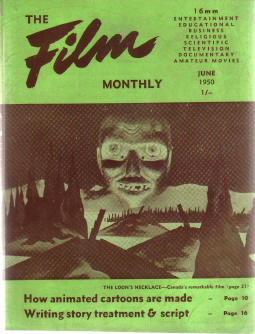 FILM MONTHLY JUNE 1950 LOONS NECKLACE COVER SCARCE AUSTRALIAN VINTAGE MAGAZINE