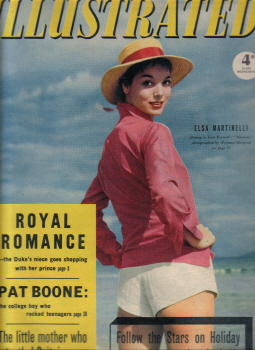ILLUSTRATED JAN 26 1957 ELSA MARTINELLI PAT BOONE HARDING VINTAGE MAGAZINE