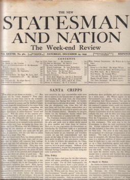 NEW STATESMAN AND NATION MAGAZINE DEC 24 1949 VINTAGE PUBLICATION FOR SALE